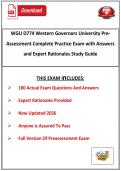WGU D774 Western Governors University Pre-Assessment Complete Practice Exam with Answers and Expert Rationales Study Guide