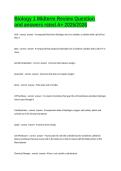Biology 1 Midterm Review Question and answers rated A&plus; 2025&sol;2026