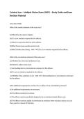 Criminal Law &ndash; Multiple Choice Exam &lpar;2025&rpar; &ndash; Study Guide and Exam Revision Material