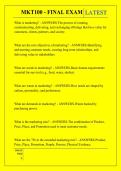 MKT100 - FINAL EXAM QUESTIONS AND ANSWERS 2026 -2027