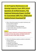 ICC 64 Property Maintenance and&NewLine;Housing Inspector Exam With Actual&NewLine;Questions & Verified Answers&comma; Plus&NewLine;Explained Rationales&sol;Expert Verified&NewLine;For Guaranteed 100&percnt; Pass 2026&sol;Latest&NewLine;Update&sol;Instant Download Pdf