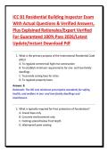 ICC B1 Residential Building Inspector Exam&NewLine;With Actual Questions & Verified Answers&comma;&NewLine;Plus Explained Rationales&sol;Expert Verified&NewLine;For Guaranteed 100&percnt; Pass 2026&sol;Latest&NewLine;Update&sol;Instant Download Pdf