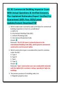 ICC B2 Commercial Building Inspector Exam&NewLine;With Actual Questions & Verified Answers&comma;&NewLine;Plus Explained Rationales&sol;Expert Verified For&NewLine;Guaranteed 100&percnt; Pass 2026&sol;Latest&NewLine;Update&sol;Instant Download Pdf