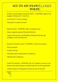 ACC 231 ASU EXAM 2 &NewLine;WOLFE QUESTIONS AND ANSWERS 2026 -2027