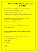 ACC 231 ASU EXAM 3 &NewLine;WOLFE QUESTIONS AND ANSWERS 2026 -2027