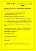 UTAH POST LEO FINAL &NewLine;EXAM QUESTIONS AND ANSWERS 2026 -2027