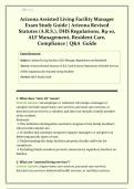 Arizona Assisted Living Facility Manager Exam  &vert; PACKAGE DEAL