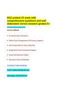 EKG pretest -2 exam with comprehensive questions and well elaborated correct answers graded A&plus;
