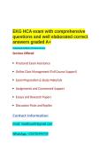 EKG HCA exam with comprehensive questions and well elaborated correct answers graded A&plus;&period;