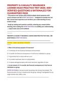 PROPERTY & CASUALTY INSURANCE LICENSE EXAM PRACTICE TEST 2026 &vert; 300&plus; VERIFIED QUESTIONS & RATIONALES FOR GUARANTEED PASS