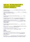 IAAO 101 - REVIEW QUESTIONS & UPDATED ANSWERS PASSED ALREADY GRADED A&plus;