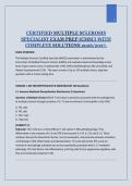 Certified Multiple Sclerosis Specialist &lpar;CMSC&rpar; Exam &ndash; MS Certification Program &vert; 2026&sol;2027 Questions with Complete Solutions Study Guide