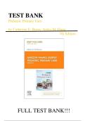 Test bank for Burns' Pediatric Primary Care 7th Edition with test questions and answers graded A&plus;