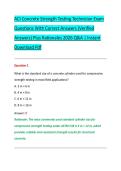 Buddle for ACI Cement Physical Testing Technician Exam Questions With Correct Answers &lpar;Verified Answers&rpar; Plus Rationales 2026 Q&A &vert; Instant Download Pdf