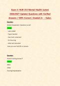 NUR 253&sol; NUR253 Mental Health Exams PACKAGE DEAL&vert; BUNDLE contains the latest Exams 1&comma;2&comma;3&comma;4 with verified solutions for Galen- Everything you need to pass NUR 253 is here&excl;&excl;