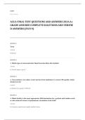 ACLS EXAM A&plus; GRADE ASSURED COMPLETE SOLUTIONS AND VERIFIED ANSWERS