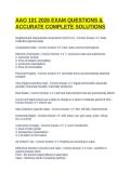 AAO 101 2026 EXAM QUESTIONS & ACCURATE COMPLETE SOLUTIONS