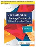 Test Bank For Understanding Nursing Research&colon; Building an Evidence-Based Practice 7th Edition By Susan K&period; Grove&semi; Jennifer R&period; Gray 9780323532051 Chapter 1-14 Complete Guide &period;&NewLine;
