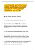 NHA MEDICAL ASSISTANT CCMA&NewLine;STUDY GUIDE 2026 COMPLETE&NewLine;QUESTIONS WITH CORRECT&NewLine;SOLUTIONS GRADED A&plus;