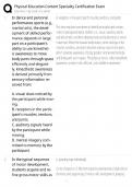 Physical Education specialty &sol; score 100&percnt; &sol; 2025 update &sol; PE content certification exam study guide