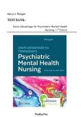 Test Bank for Davis Advantage for Townsend's Psychiatric Mental Health Nursing&comma; 11th Edition by Morgan &vert; 9781719648240&NewLine;