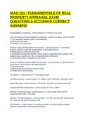 IAAO 101 - FUNDAMENTALS OF REAL PROPERTY APPRAISAL EXAM QUESTIONS & ACCURATE CORRECT ANSWERS