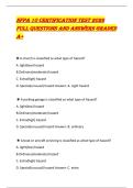 NFPA 10 CERTIFICATION TEST 2026 FULL QUESTIONS AND ANSWERS GRADED A
