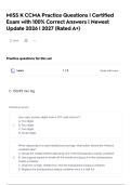 MISS K CCMA Practice Questions &vert; Certified Exam with 100&percnt; Correct Answers &vert; Newest Update 2026 &vert; 2027 &lpar;Rated A&plus;&rpar;