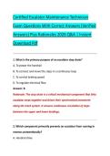Certified Escalator Maintenance Technician &NewLine;Exam Questions With Correct Answers &lpar;Verified &NewLine;Answers&rpar; Plus Rationales 2026 Q&A &vert; Instant &NewLine;Download Pdf 