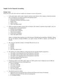Sample Test for Financial Accounting