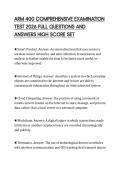 ARM 400 COMPREHENSIVE EXAMINATION&NewLine;TEST 2026 FULL QUESTIONS AND&NewLine;ANSWERS HIGH SCORE SET