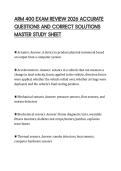 ARM 400 EXAM REVIEW 2026 ACCURATE&NewLine;QUESTIONS AND CORRECT SOLUTIONS&NewLine;MASTER STUDY SHEET&NewLine;