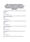 WGU C784 Applied Healthcare&NewLine;Statistics Objective Complete Exam&NewLine;Questions And Correct Answers&NewLine;2026&sol;2027