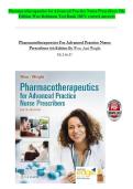 TEST BANK Pharmacotherapeutics for Advanced Practice Nurse Prescribers&comma; 6th Edition Teri Moser Woo and Wendy L&period; Wright Updated Version&NewLine;