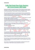 Colibri Real Estate Exam Study Questions with Correct Answers 2026 Update