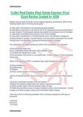 Colibri Real Estate &lpar;Real Estate Express&rpar; Final Exam Review Graded A&plus; 2026