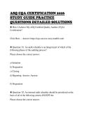 ASQ CQA CERTIFICATION 2026&NewLine;STUDY GUIDE PRACTICE&NewLine;QUESTIONS DETAILED SOLUTIONS