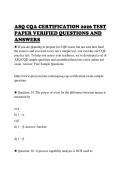 ASQ CQA CERTIFICATION 2026 TEST&NewLine;PAPER VERIFIED QUESTIONS AND&NewLine;ANSWERS&NewLine;