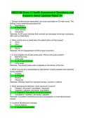 NSG3160 Exam 2 Health Assessment Questions and Answers latest Updated Rated A&plus;&vert;Accurate&vert;Verified 2026&NewLine;&NewLine;