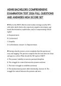 ASWB BACHELORS COMPREHENSIVE&NewLine;EXAMINATION TEST 2026 FULL QUESTIONS&NewLine;AND ANSWERS HIGH SCORE SET&NewLine;