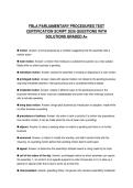 FBLA PARLIAMENTARY PROCEDURES TEST&NewLine;CERTIFICATION SCRIPT 2026 QUESTIONS WITH&NewLine;SOLUTIONS GRADED A&plus;