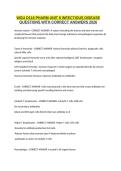 WGU D116 Pharmacology Unit 8 Infectious Diseases Questions & Answers 2026 A&plus;