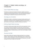 Digitale media sociology - volledige samenvatting