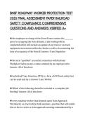 BNSF ROADWAY WORKER PROTECTION TEST&NewLine;2026 FINAL ASSESSMENT PAPER RAILROAD&NewLine;SAFETY COMPLIANCE COMPREHENSIVE&NewLine;QUESTIONS AND ANSWERS VERIFIED A&plus;