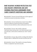 BNSF ROADWAY WORKER PROTECTION TEST&NewLine;2026 RAILWAY OPERATIONS AND SAFE&NewLine;WORKING PRACTICES ASSESSMENT STUDY&NewLine;GUIDE COMPLETE QUESTIONS AND ANSWERS&NewLine;