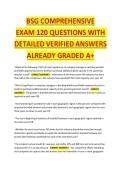 BSG Comprehensive Exam &ndash; 120 Questions with Detailed Verified Answers &lpar;Business Strategy Game&comma; Global Competition&comma; Plant Capacity&comma; Differentiation Strategy&rpar;