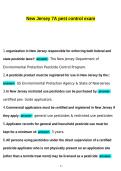 New Jersey Category 7A Pest Control Exam Questions with Correct Answers 2026 A&plus;