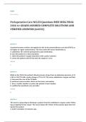 med surg EXAM A&plus; GRADE ASSURED COMPLETE SOLUTIONS AND VERIFIED ANSWERS