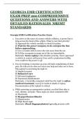 GEORGIA EMR CERTIFICATION EXAM PREP 200 COMPREHENSIVE QUESTIONS AND ANSWERS WITH DETAILED RATIONALES  NREMT STANDARDS