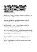 CARDIOLOGY BOARDS ABIM&NewLine;PRACTICE SET 2026 TESTED&NewLine;QUESTIONS AND CORRECT&NewLine;SOLUTIONS